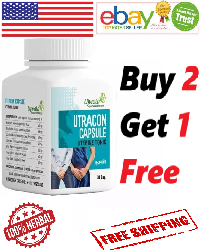 Ujwala Ayurvedashram Utracon 30 Caps – UTI, Vaginal Infection & Uterine Tonic Solution