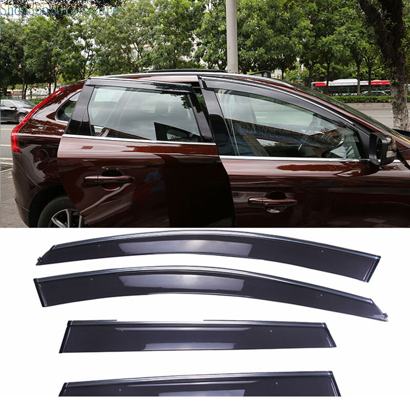 For volvo XC60 2014-2017 Car Window Sun Vent Visor Rain Guards Sun/ rain Shield