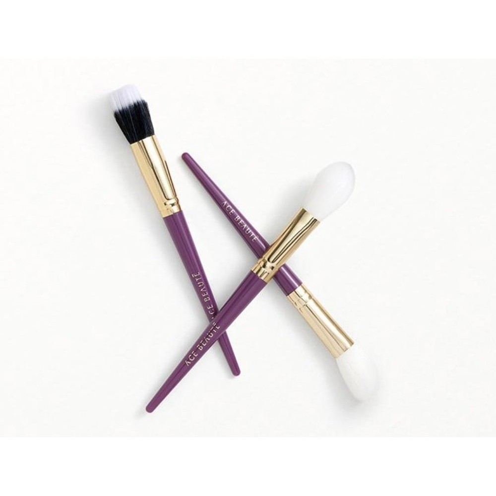 Ace Beaute 3-Piece Premium Makeup Brush Set  