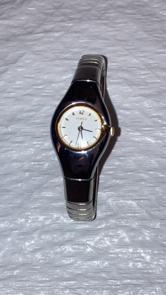 Vintage Timex Two-Tone Stretch Watch for Women