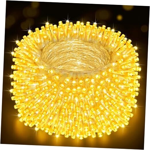 394FT 1000LED Warm White Christmas Lights for Outdoor Decor  