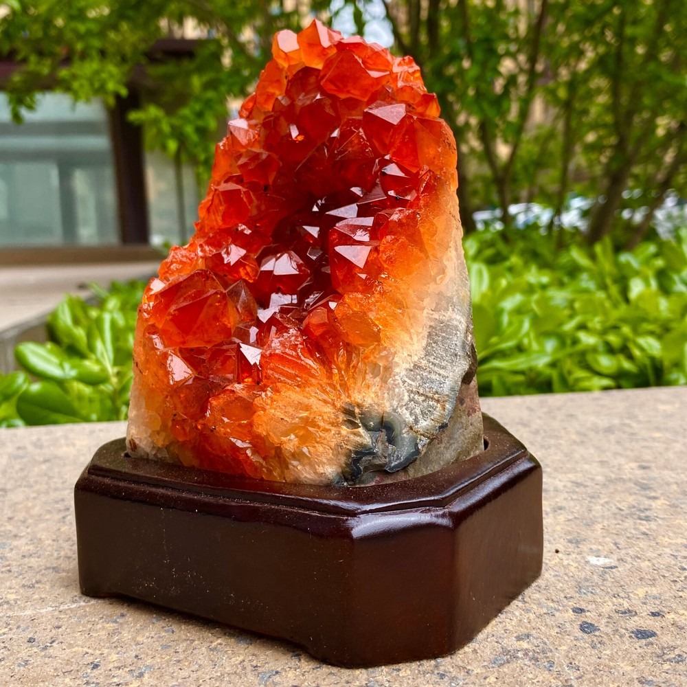 3.42LB  Natural citrine geode quartz cluster crystal Cathedrals specimen Healing