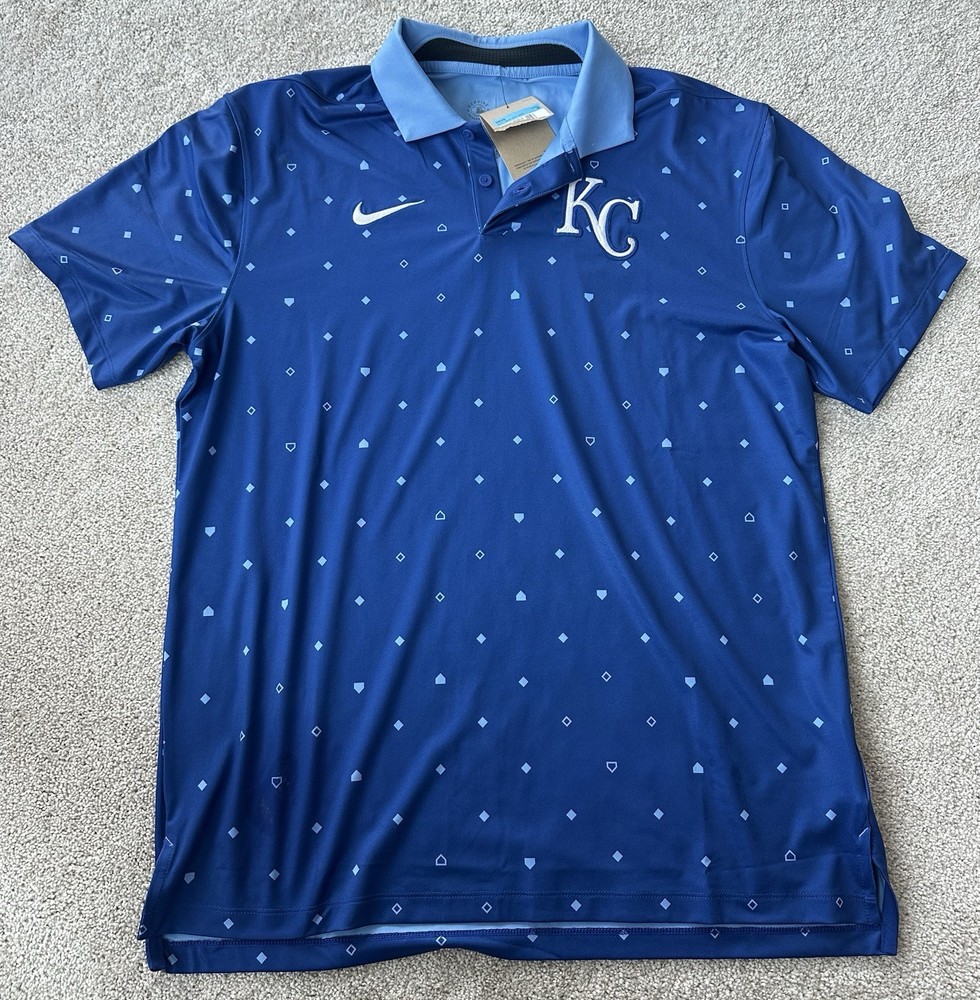 Kansas City KC Royals Nike Dri Fit Polo Shirt Mens Size Medium