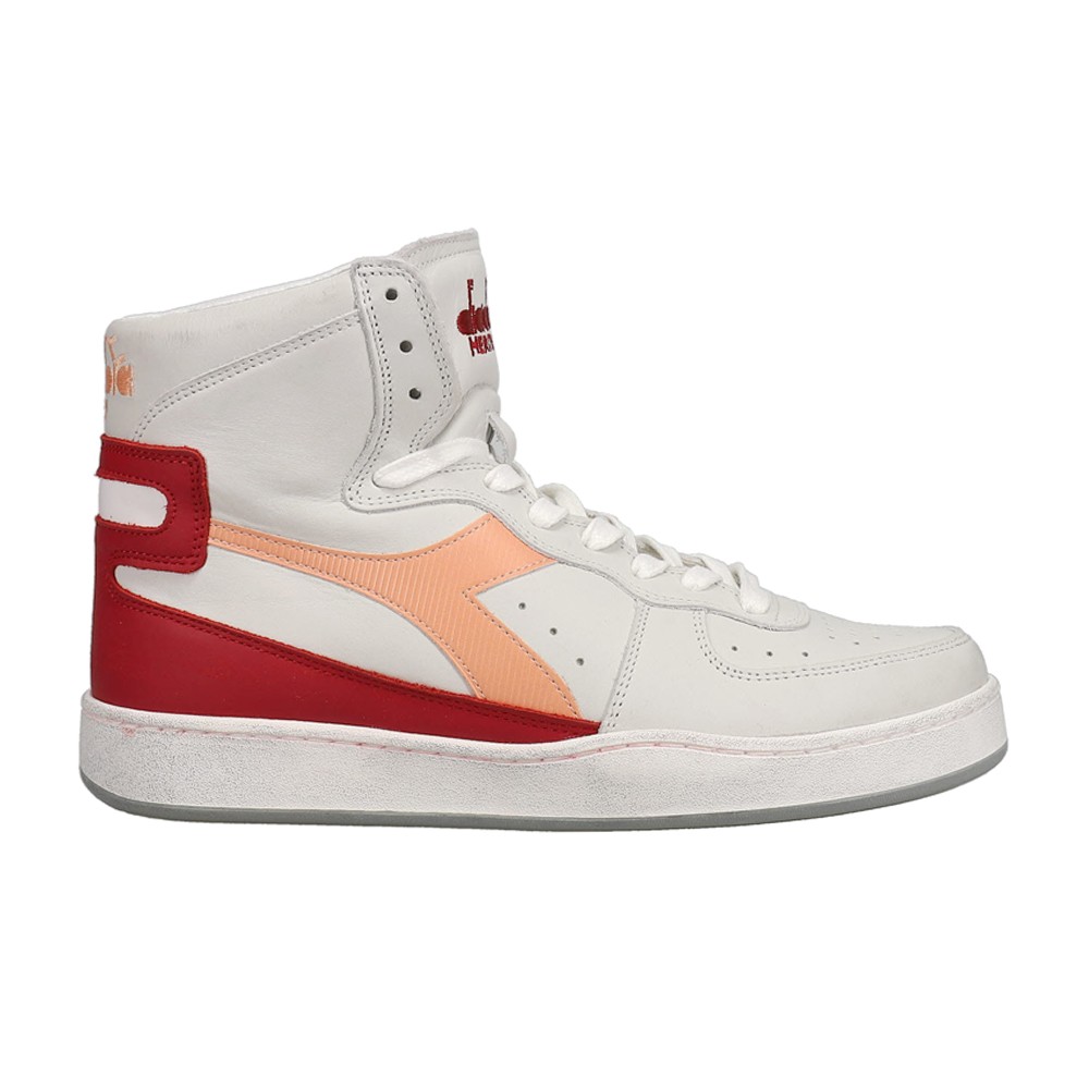 diadora Mi Basket Used High Top  Mens White Sneakers Casual Shoes 158569-C9593