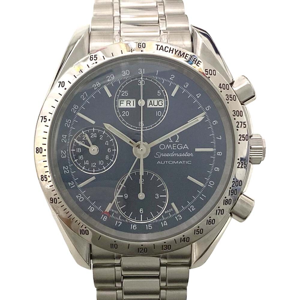 OMEGA 3521.80 Speedmaster Triple Calendar Blue dial Stainless Steel Working