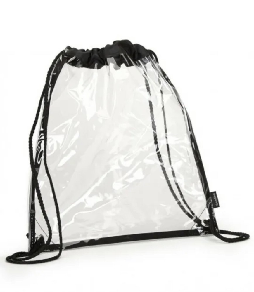 Clear Plastic Drawstring Backpack for Events and Concerts  