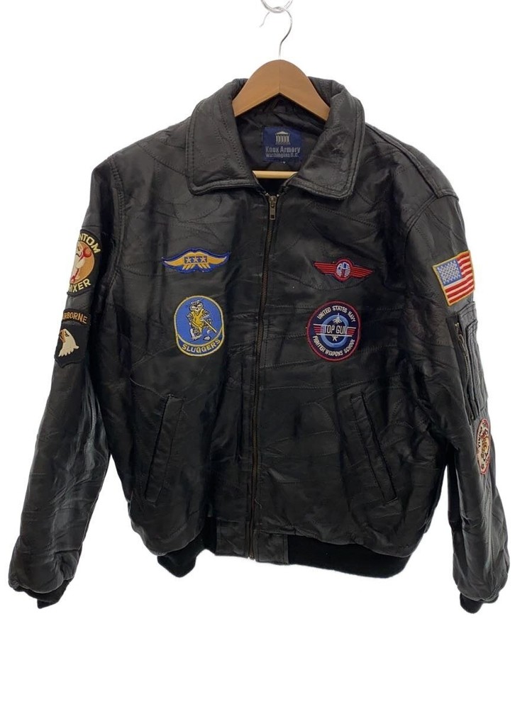 Leather Jacket Blouson/-/Leather/Blk/Plain 3995