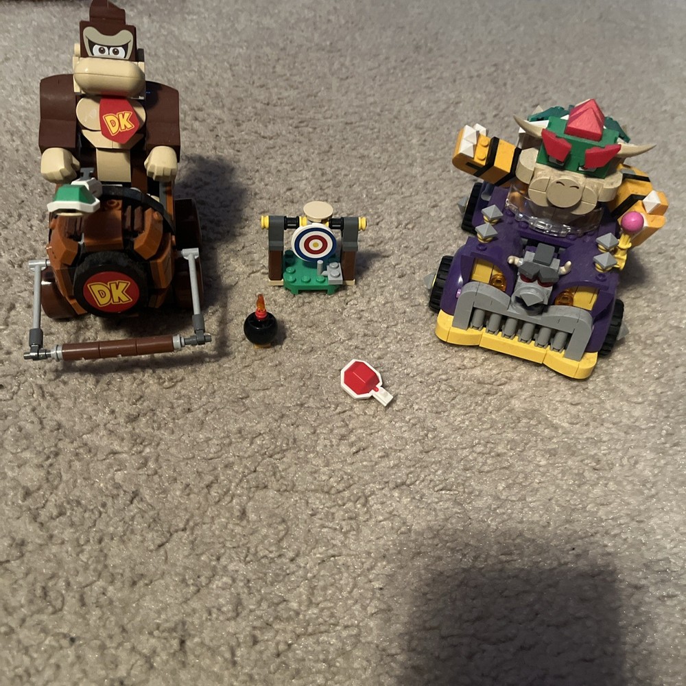 Bowser Muscle Car and Donkey Kong Lego Building Set