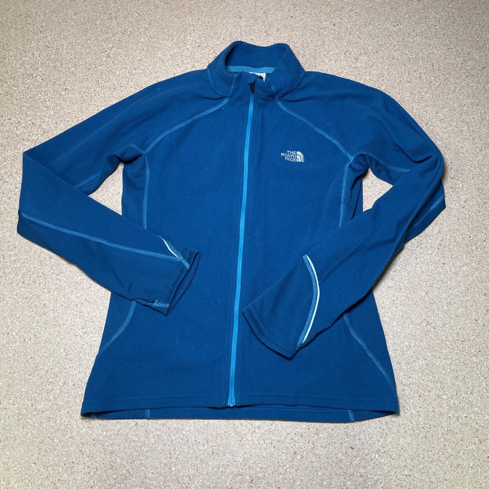 North Face Womens Medium Blue Full Zip Fleece Jacket Flight Series C2