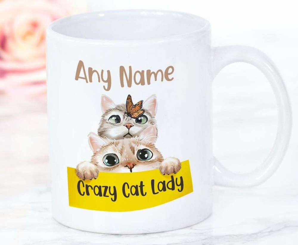 Crazy Cat Lady Cat Kitten Mum Mug Cat Kitten Lover Cat Kitten Owner Cat Gift