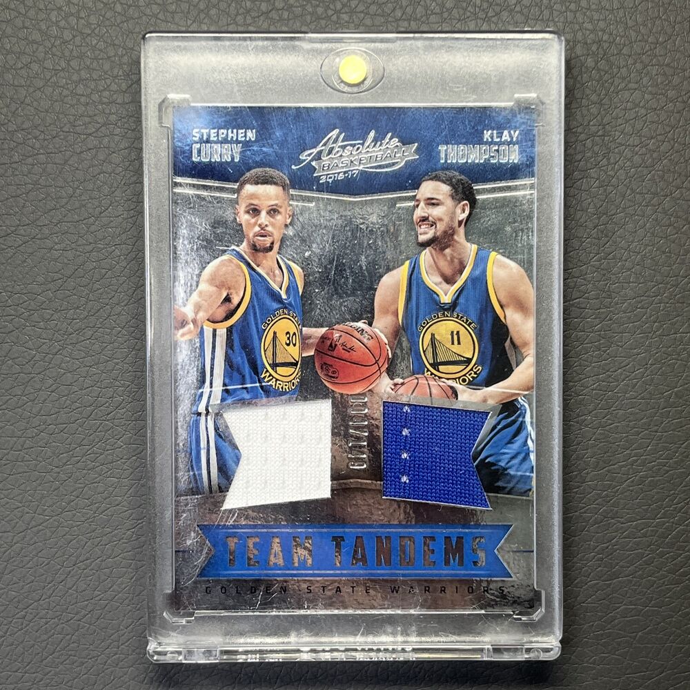 2016-17 Absolute Stephen Curry Klay Thompson Tandems Game Used Jersey #4/149 🎆