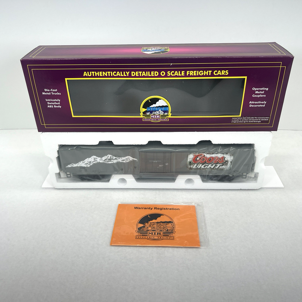 MTH Premier 20-94128 Coors Light Beer 60’ Reefer Car O Gauge New #402008