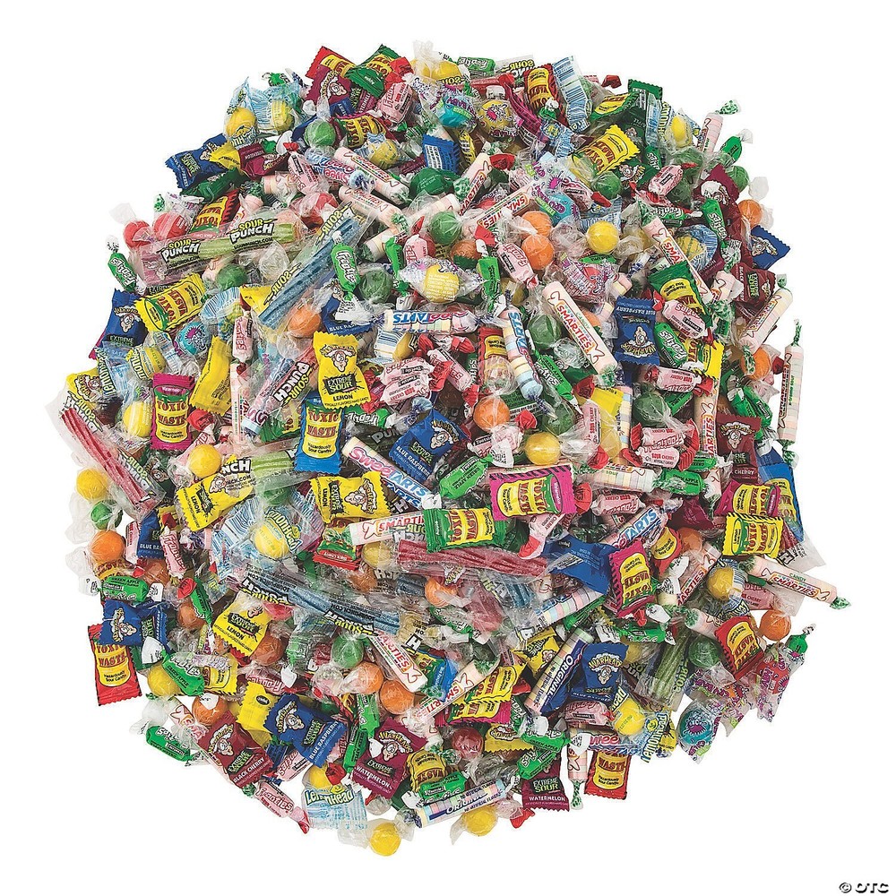 10 lb Bulk Pack of 1000 Assorted Sour Candies  
