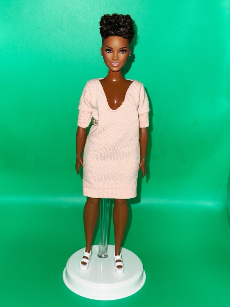 Hand-sewn T-shirt Dress For Barbie Doll. ( Curvy Doll )