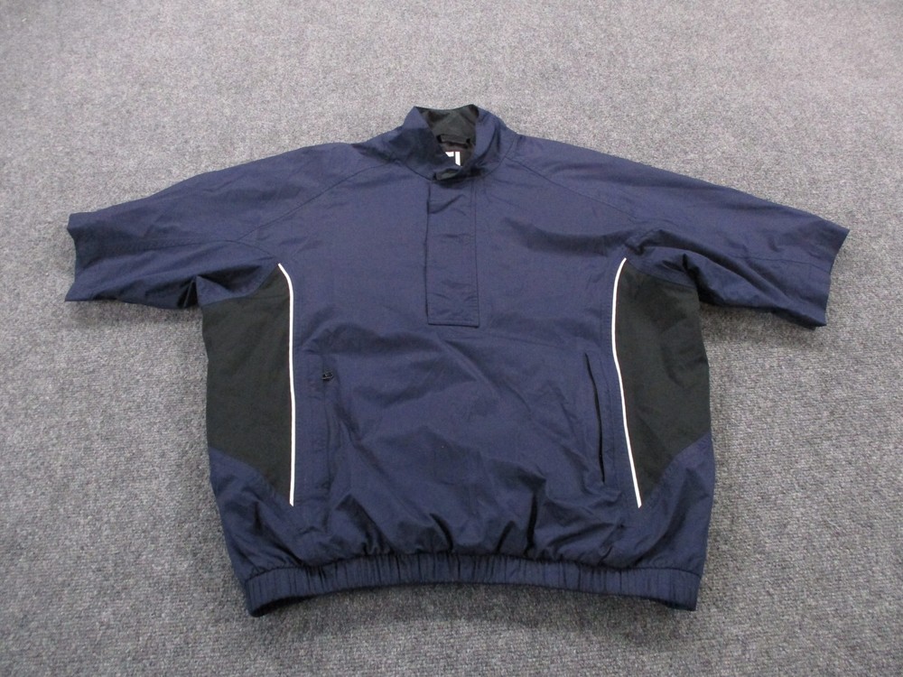 Footjoy Shirt Jacket Mens M Black Blue Dryjoys Waterproof Performance Golf Rain