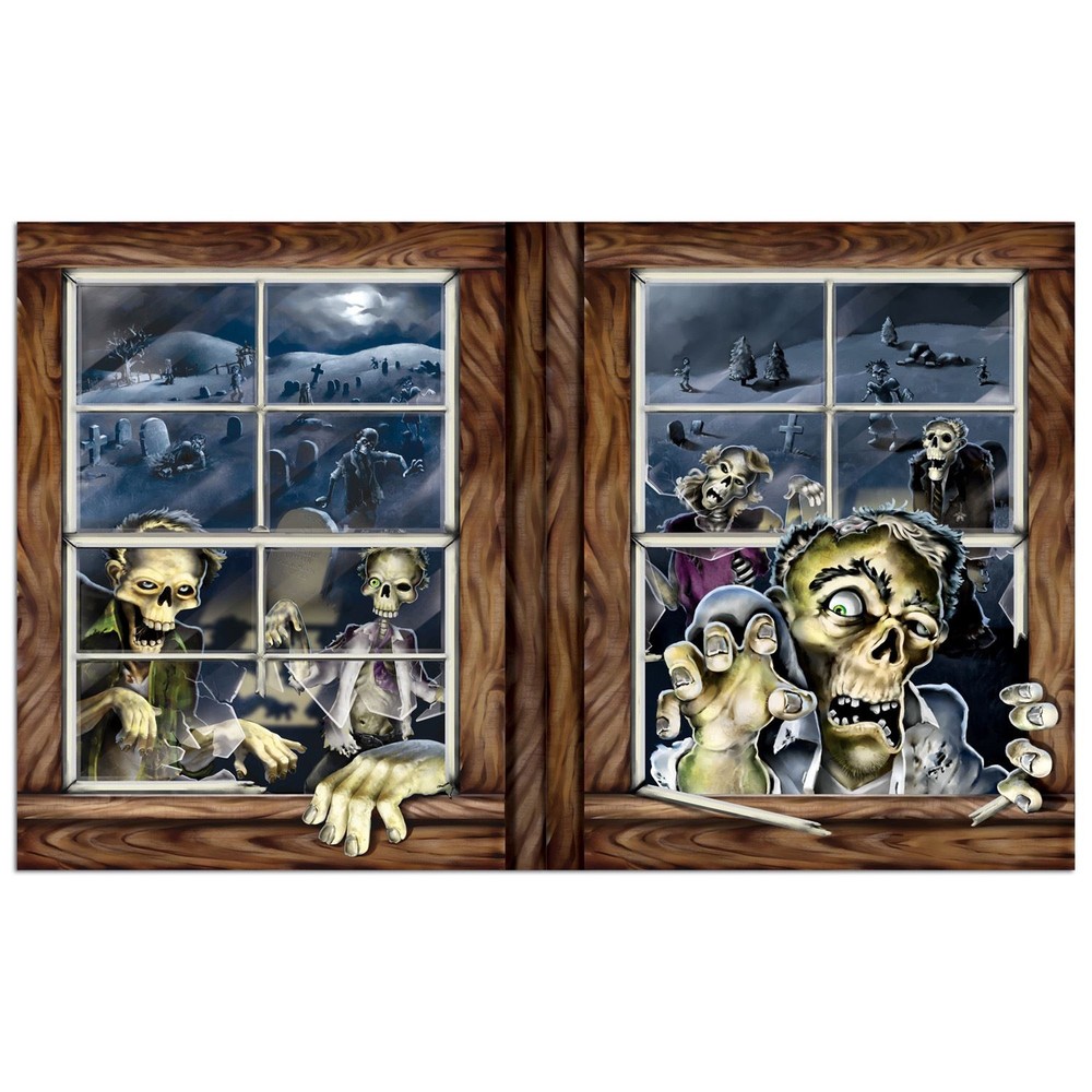 Beistle Zombie Attack Insta-View Halloween Party Decoration