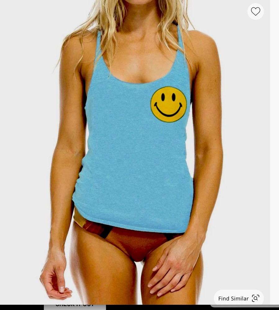 Aviator National Women’s Tank Tops, Neon Blue, Medium & Small, NWT