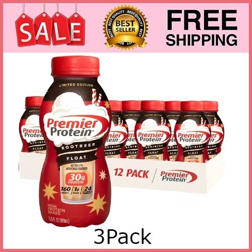 Premier Protein Shake, Root Beer Float Limited Time 30g Protein 11.5 fl oz 36 Ct-image