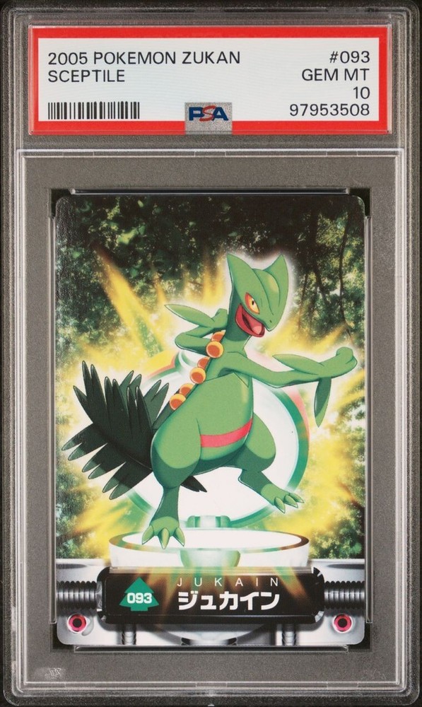 PSA 10 GEM MINT Sceptile #093 Carddass Zukan Advanced Gen. Bandai Pokémon POP 6