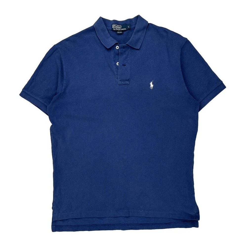 Polo By Ralph Lauren Polo Shirt - Large Blue Cotton