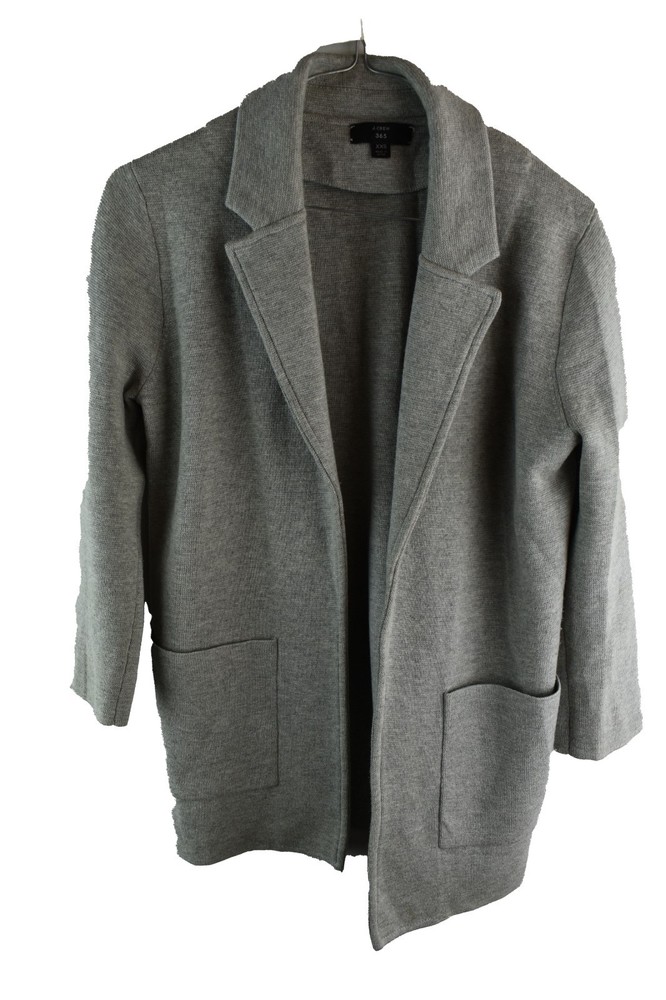 J CREW Grey Blazer Jacket size 2XS Womens Cotton Casual Outdoors Outerwear Smart