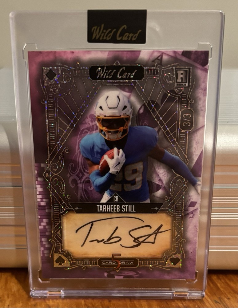 2024 Wild Card 5 Card Draw Tarheeb Still Rookie Autograph /3