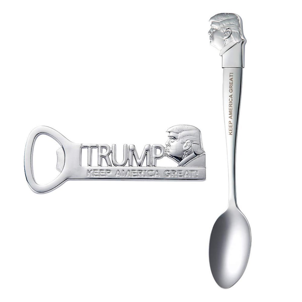Donald Trump 2024 Keep America Great Magnetic Bottle Opener and Coffee Spoon ...