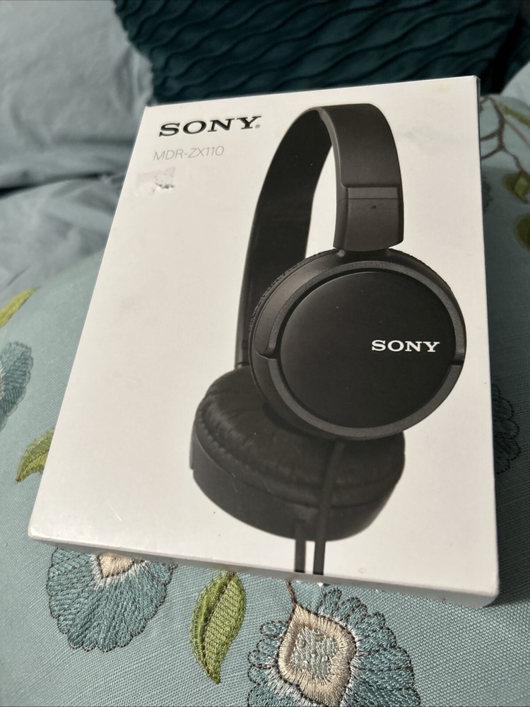 Sony MDRZX110 Black On-Ear Monitor Headphones for Crisp Sound