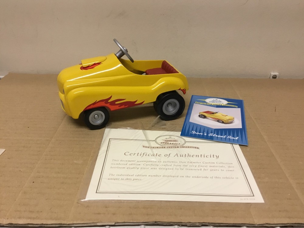 Hallmark Kiddie Car Classics Don's Street Rod Yellow Palmiter Custom Collection