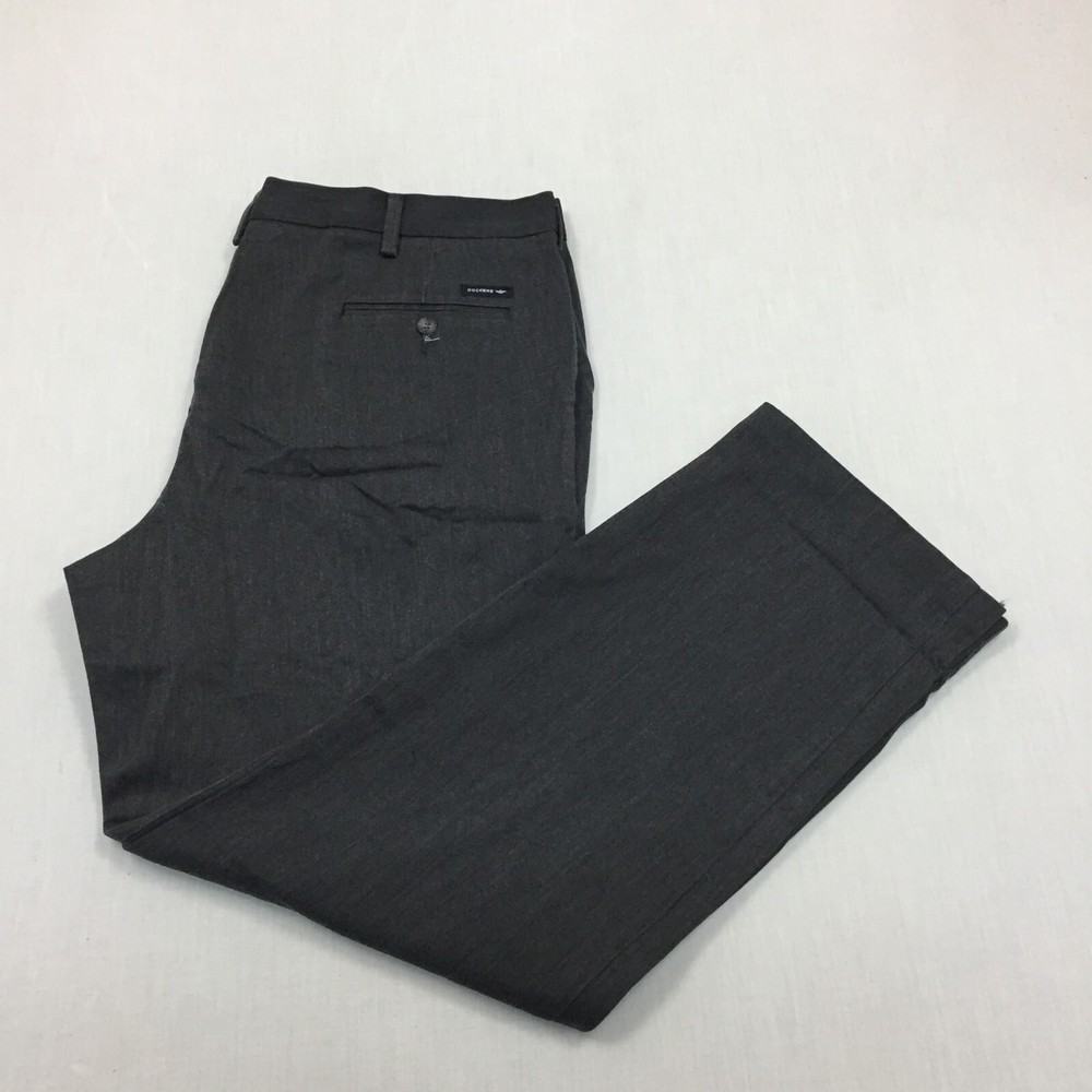 Dockers D3 Chino Trousers Cotton Pants Straight Fit Mens Size 40W 32L Grey