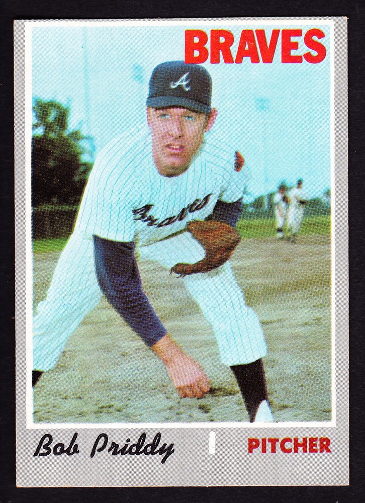 1970 Topps #687 Bob Priddy Atlanta Braves Baseball Card