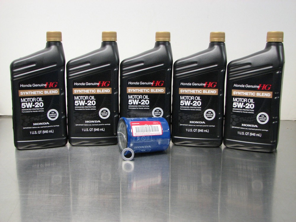 5QT Genuine Honda 5W-20 Synthetic Blend Oil Change Kit w/A02 Filter and Washer