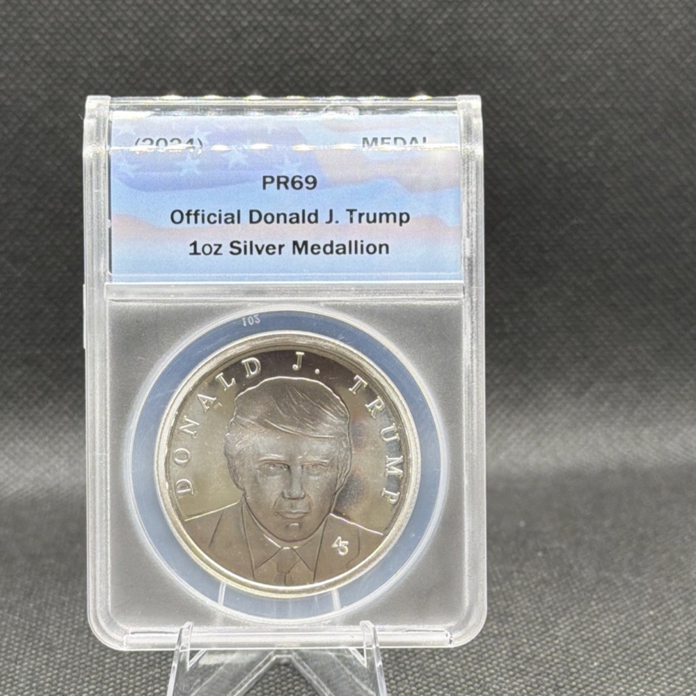 ANACS Donald J. Trump 1oz Silver Medallion 2024 PR69 Authenticated