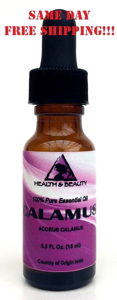 CALAMUS ESSENTIAL OIL ORGANIC AROMATHERAPY PURE NATURAL DROPPER 0.5 OZ, 15 ml