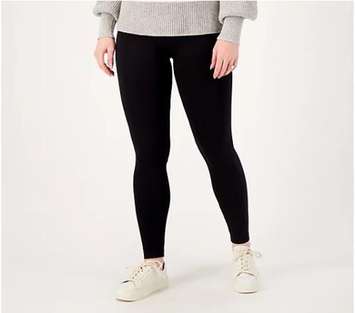 Breezies Seamless Tummy Smoothing Leggings (Black, Sz: Large) A553904