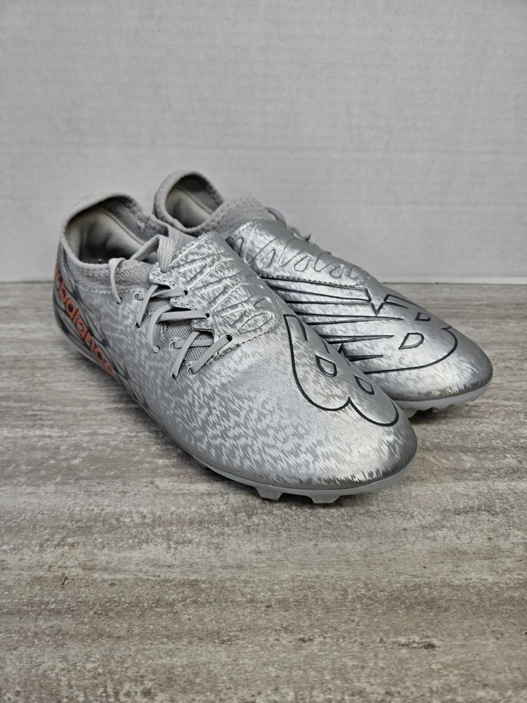 New Balance Furon V7 Dispatch Firm Ground FG Soccer Cleats Silver/Grey Men's 7