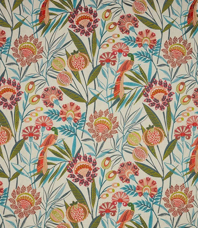 3 Metres iLiv Artisan Bird Granita Embroidered Curtain Fabric (RRP £75+m)