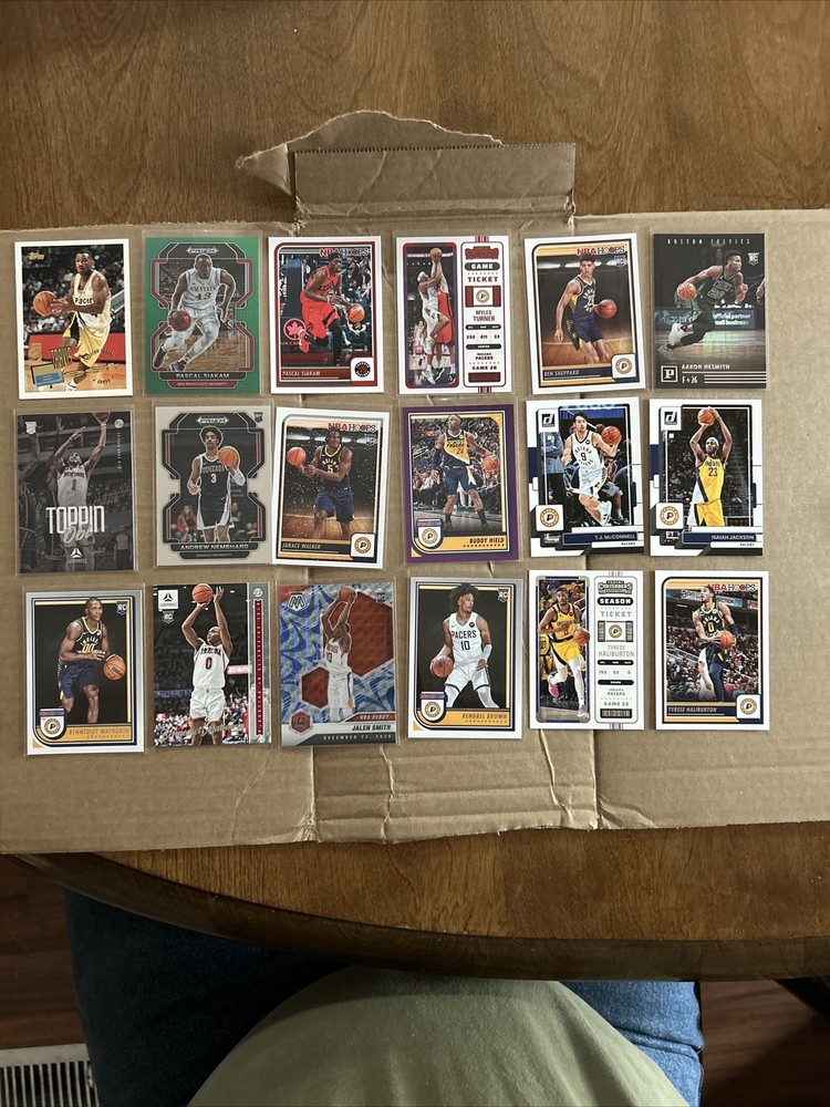 Indiana Pacers 18 Card Lot Tyrese Haliburton, Pascal Siakam, Bennedict Mathurin