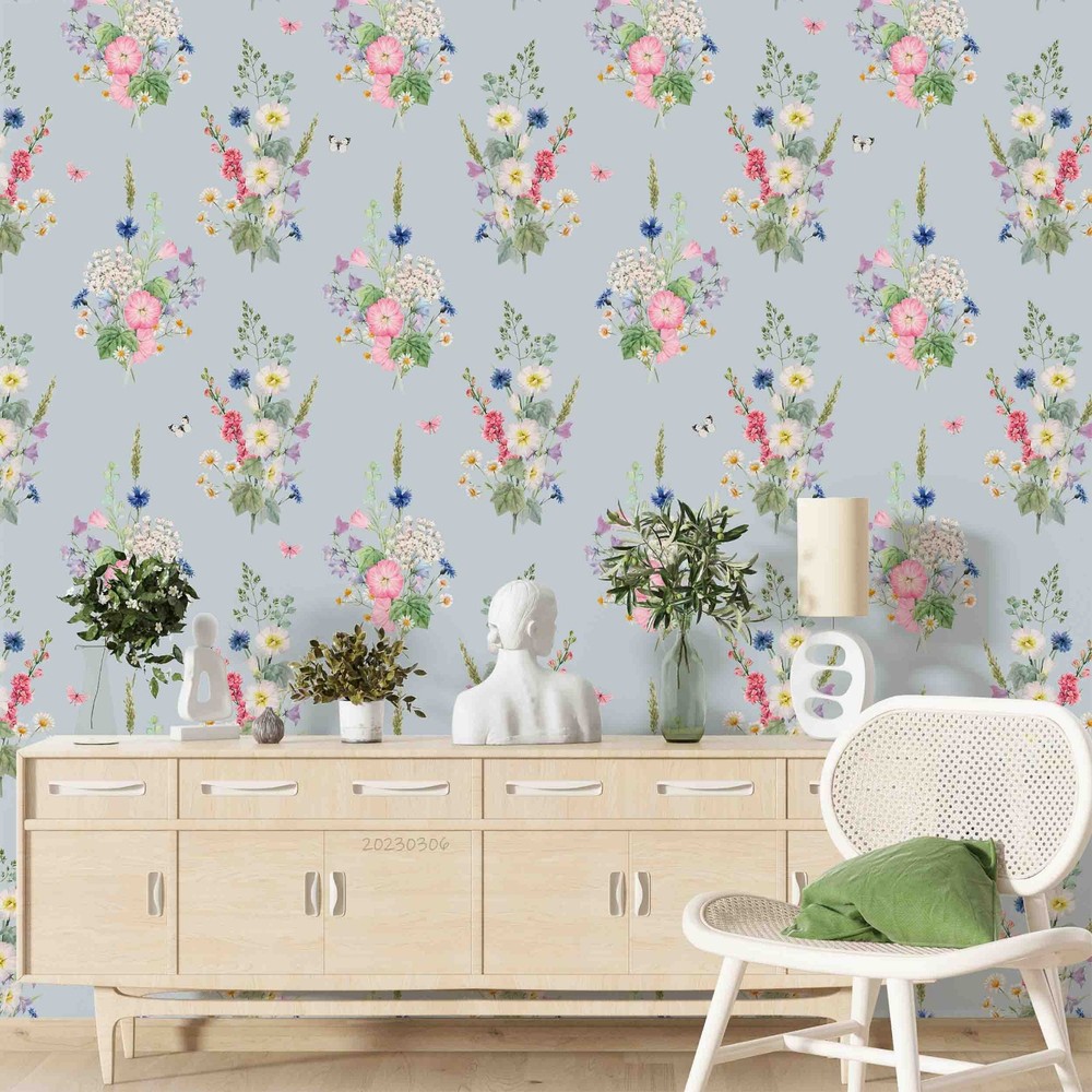 3D Flowers Flora Pattern Wall Murals Wallpaper Murals Wall Sticker 51