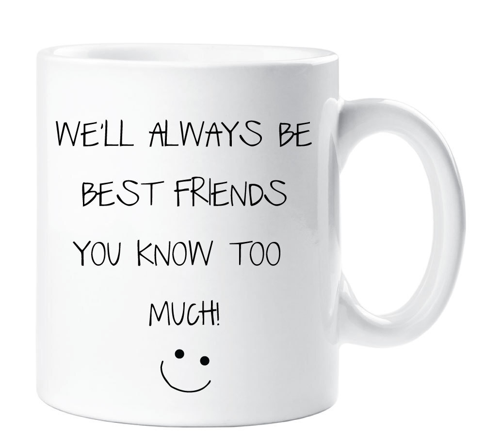 Best Friends Sarcasm Mug - You Know Too Much Funny Ceramic Cup