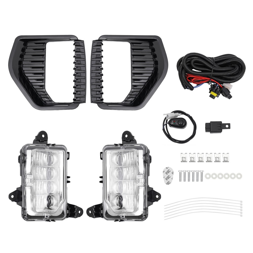 For GMC Sierra 1500 2019-2021 LED Fog Lights Fog Lamps W/ Switch Set Left+Right
