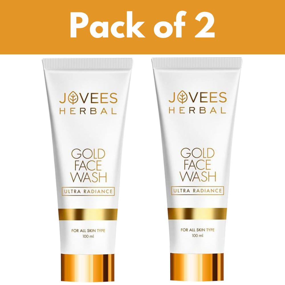 Jovees Herbal Ultra Radiance Gold Face Wash Gives Nourished, Hydrated Skin 100ml