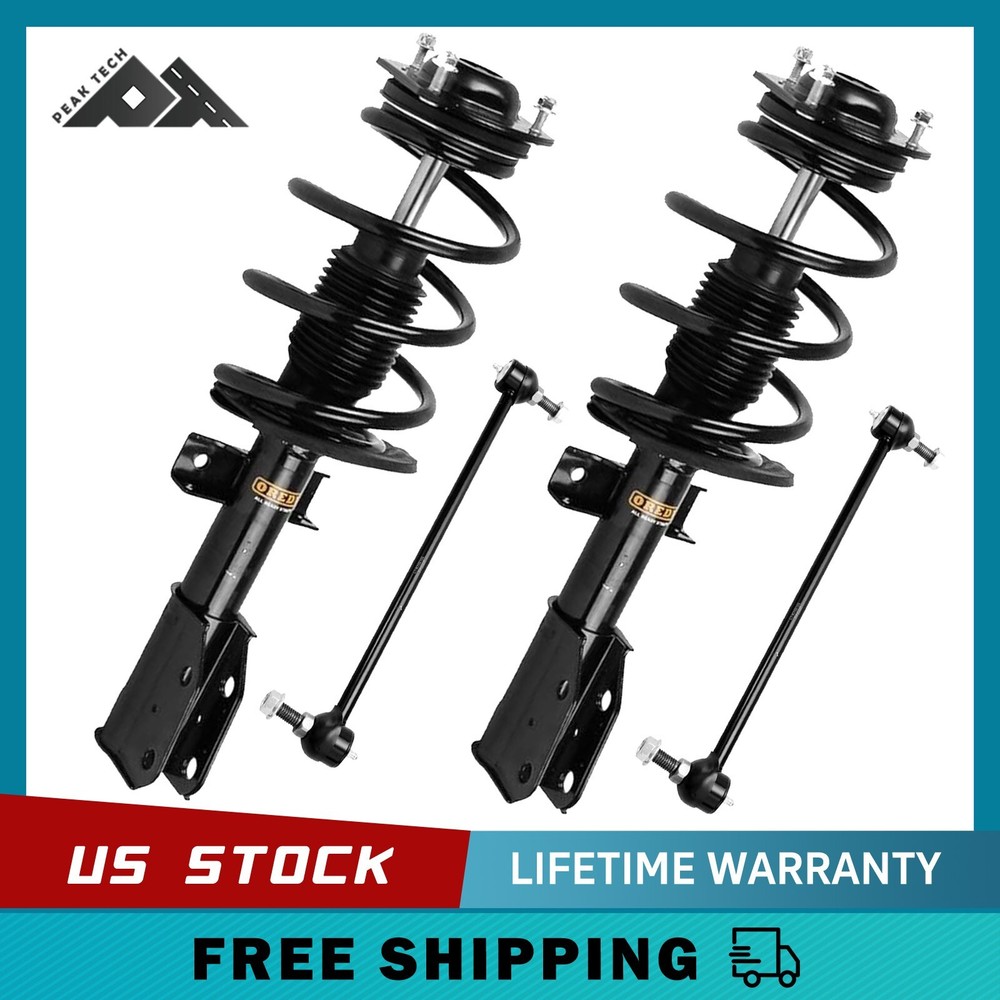 4PCS Front Struts & Sway Bar Links for Buick Enclave Chevy Traverse