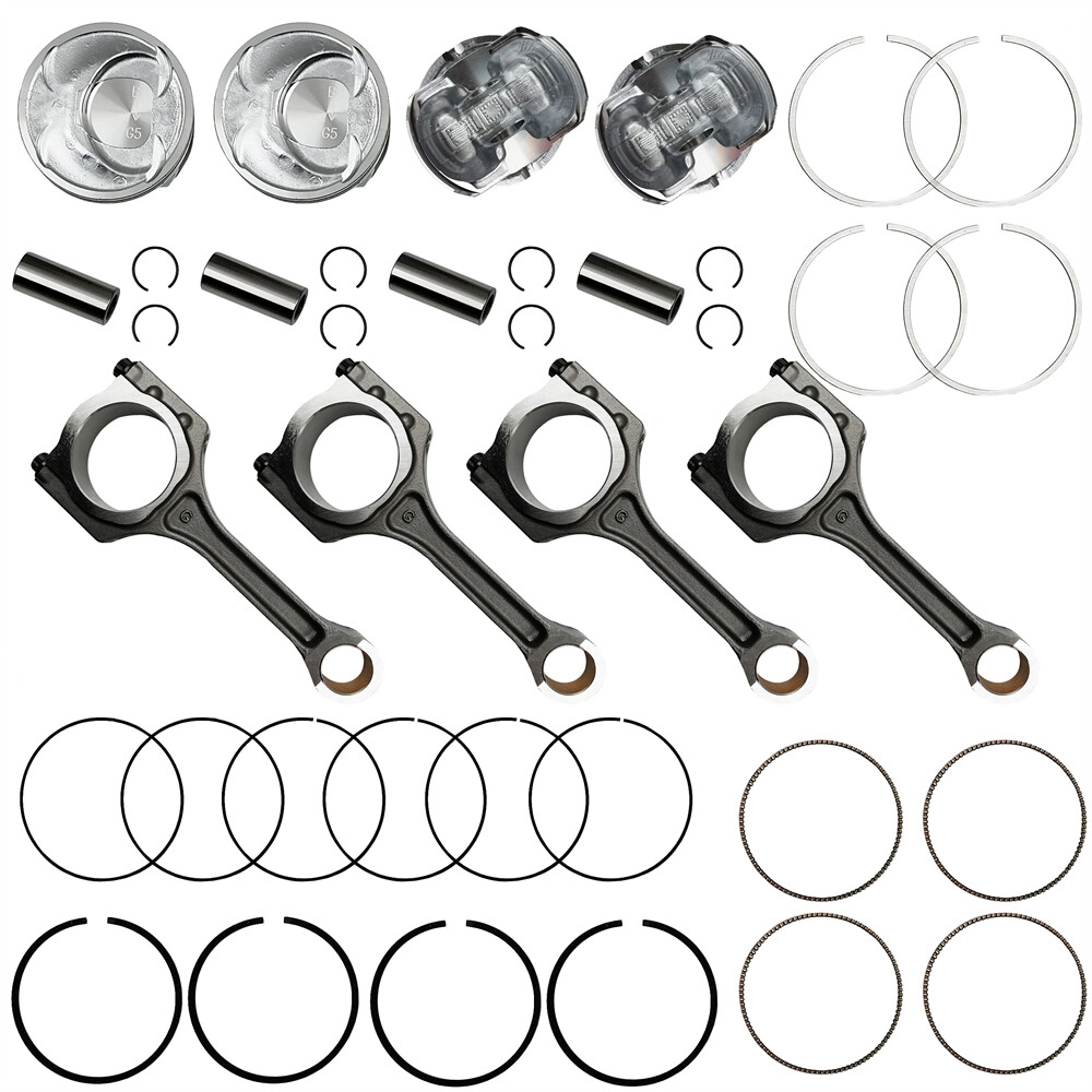 4pcs Hyundai Sonata Sorento Optima 2.4L Connecting Rod Piston Kit 2011-2013