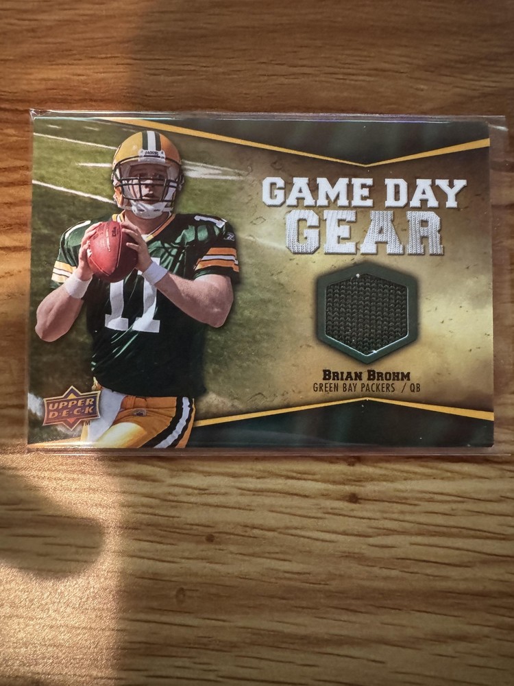 2009 Upper Deck Game Day Gear Brian Brohm NFL-BB Memorabilia Card