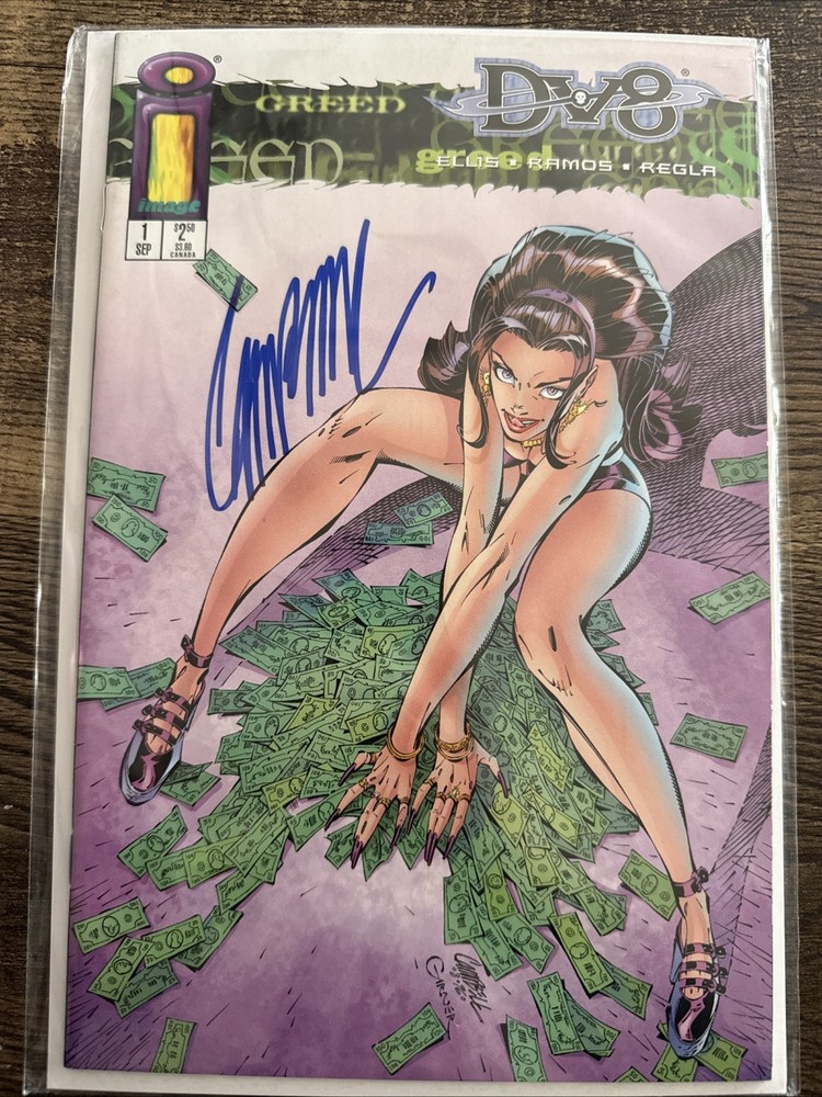 DV8 #1 --- GREED💥 signed BY J. SCOTT CAMPBELL! Image 1996  VFN-