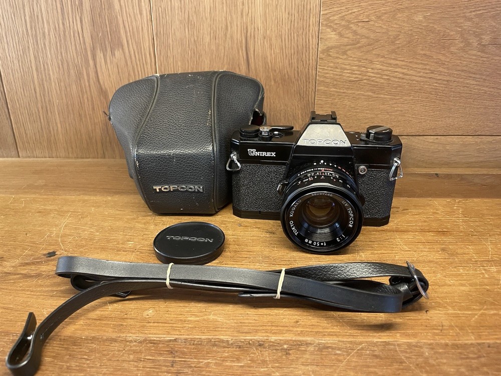 *Super Rare Black : Near Mint ++* Topcon Unirex Film Camera UV Topcor 50mm F/2