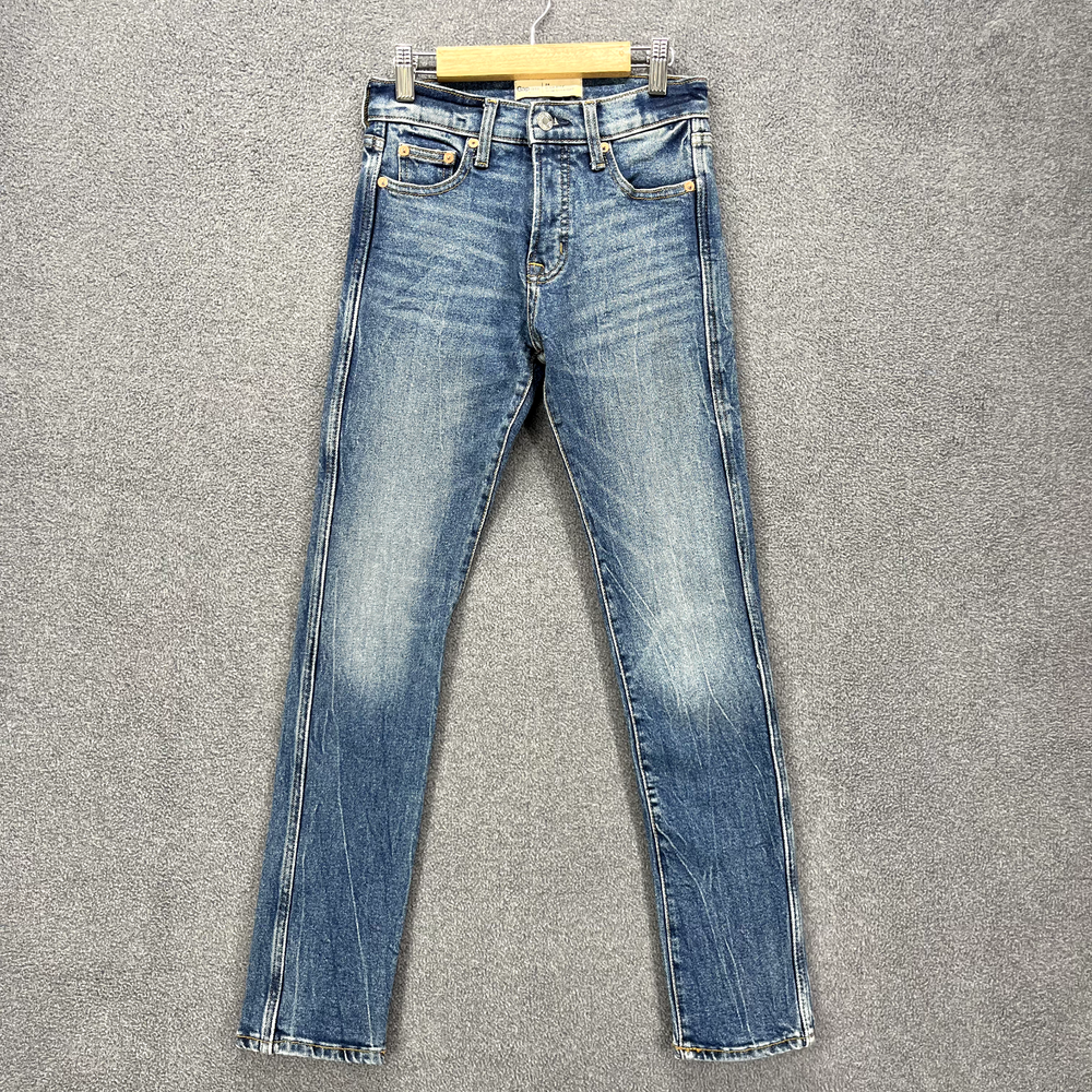 Gap Kids 1969 Jeans Girls 24 Blue Slim Straight Denim Pockets High Rise