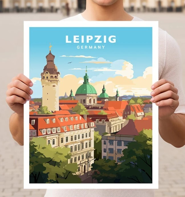 Leipzig Germany Travel Wall Art Poster Print
