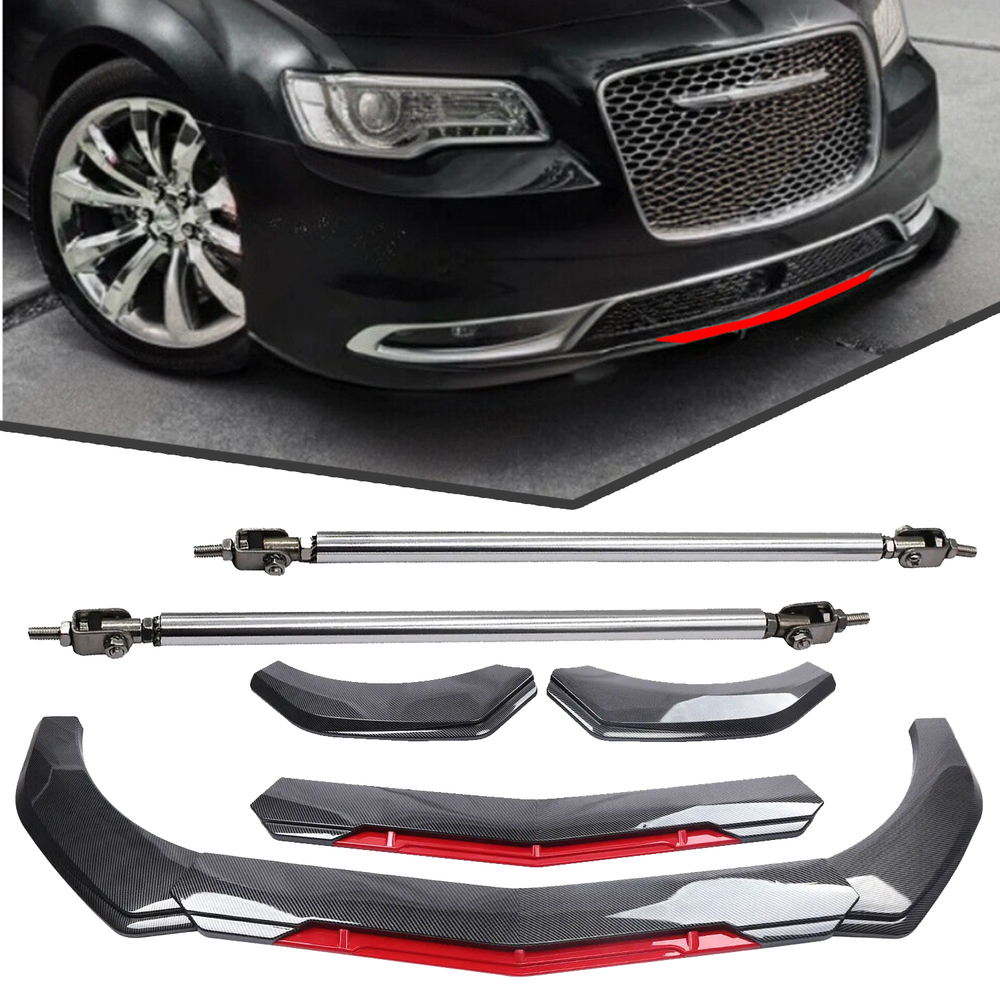 2015-2021 Chrysler Carbon Fiber Front Bumper Lip Spoiler & Splitter Strut Rod